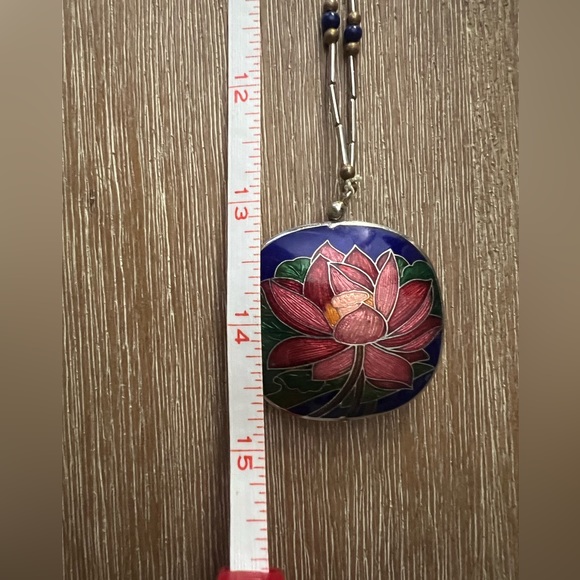 Enameled Pillow Two sided pendant - Picture 6 of 6